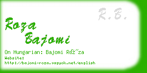 roza bajomi business card